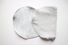 Spuugdoek - badstof grijs/ grey confetti