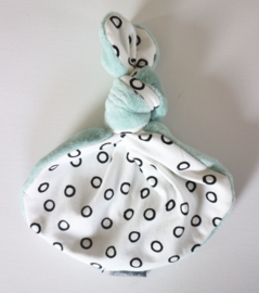 Knoopkonijn - Black bubble/oud groen