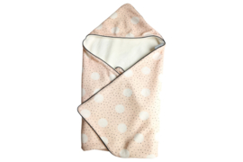 Daily Dream Wikkeldoek - Pink dot/Cream teddy