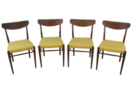 Set van 4 Deense eetkamerstoelen Bruno Hansen 'Vegger'