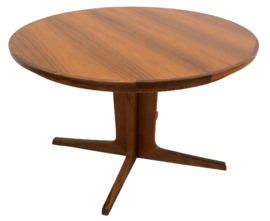 Bernhard Pederson and Son palissander ronde 2x verlengbare eettafel 'Thoming'