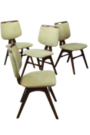 Set van vier Pastoe eetkamerstoelen "Schenkel"