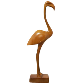 Houten flamingo