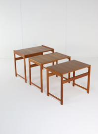 Set van 3 Deense nesting tables