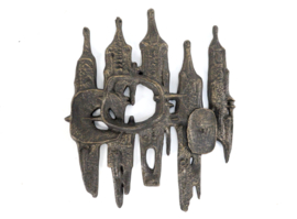 Brutalist wand sculptuur - Poortwachters