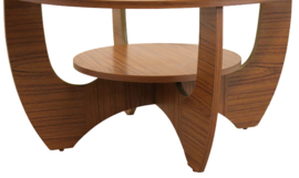 Ronde salontafel met glas 'Dunsley'