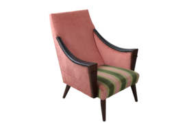 Roze fauteuil "Brussel" ( meerdere aanwezig)