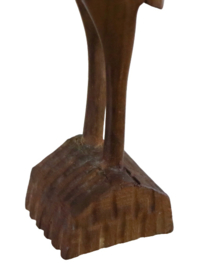 Teak houten vogel