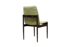 Set van 6 Thereca eetkamerstoelen groen velours