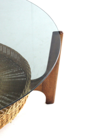 Ronde salontafel met lectuurhouder "Hilla"