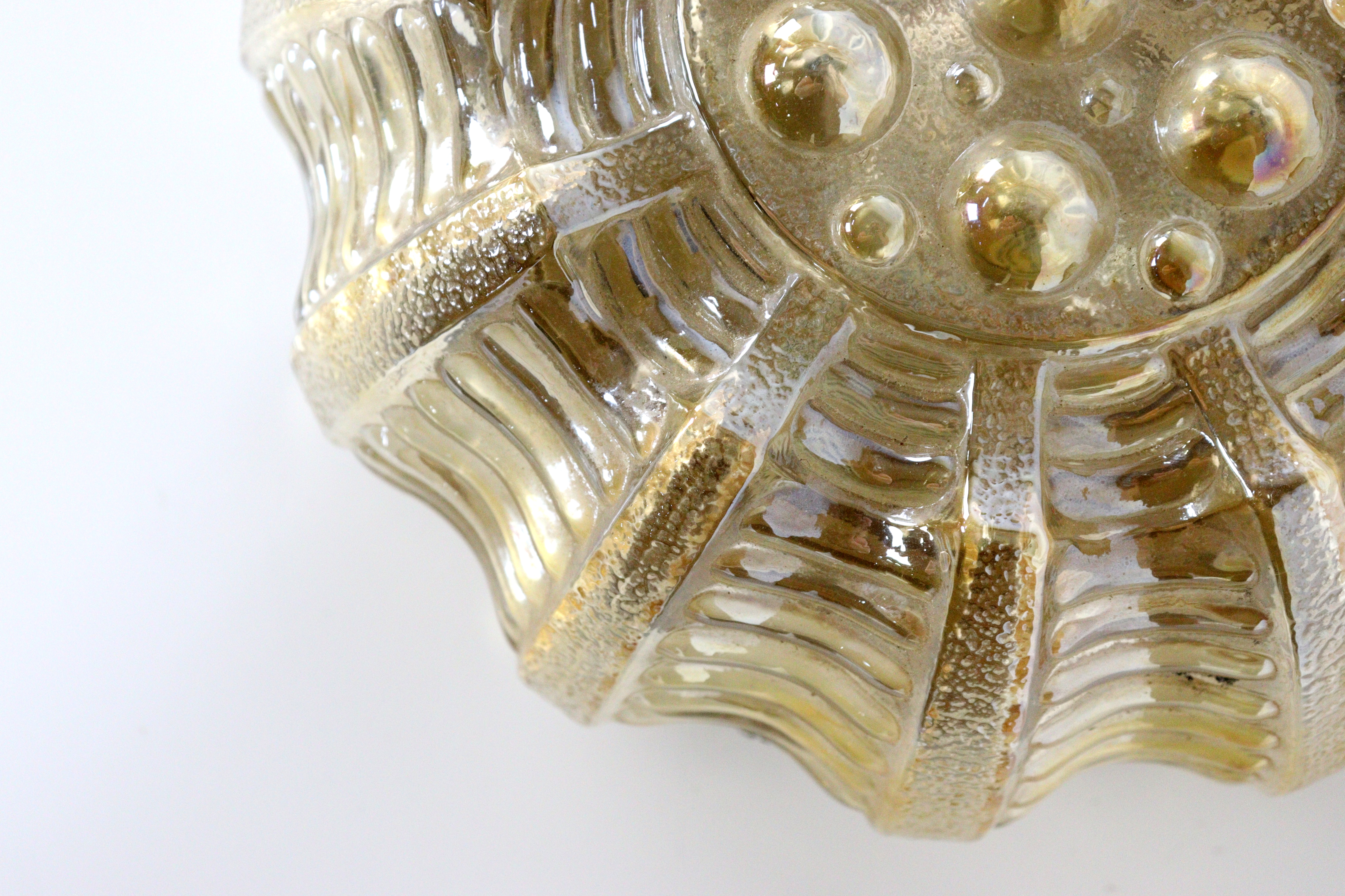Amberkleurige plafonnière 'Jupiter'