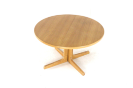 Ronde 2x verlengbare eiken eettafel 'Nordenskov'