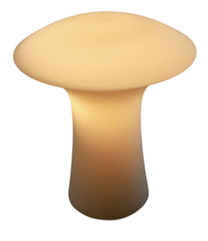 Melkglazen mushroom lamp