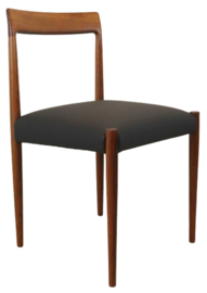 Set van 6 palissander Lübke eetkamerstoelen 'Bernsburg'