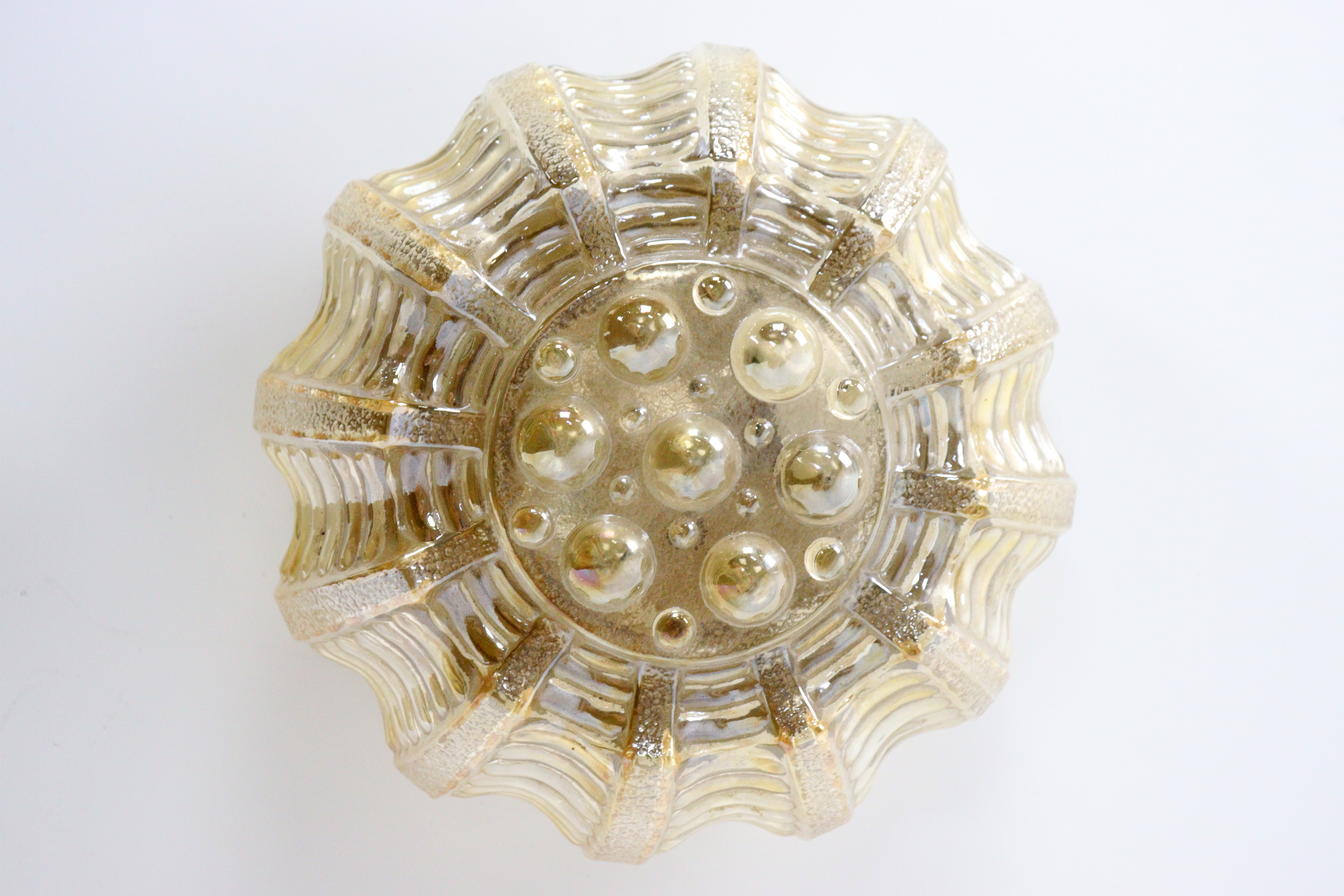 Amberkleurige plafonnière 'Jupiter'