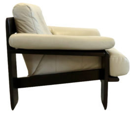 Rolf Benz fauteuil + hocker 'Clausdorf'