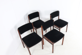 Set van 4 palissander stoelen