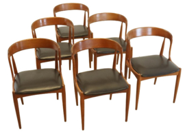 Set of 6 Johannes Andersen voor Uldum stoelen
