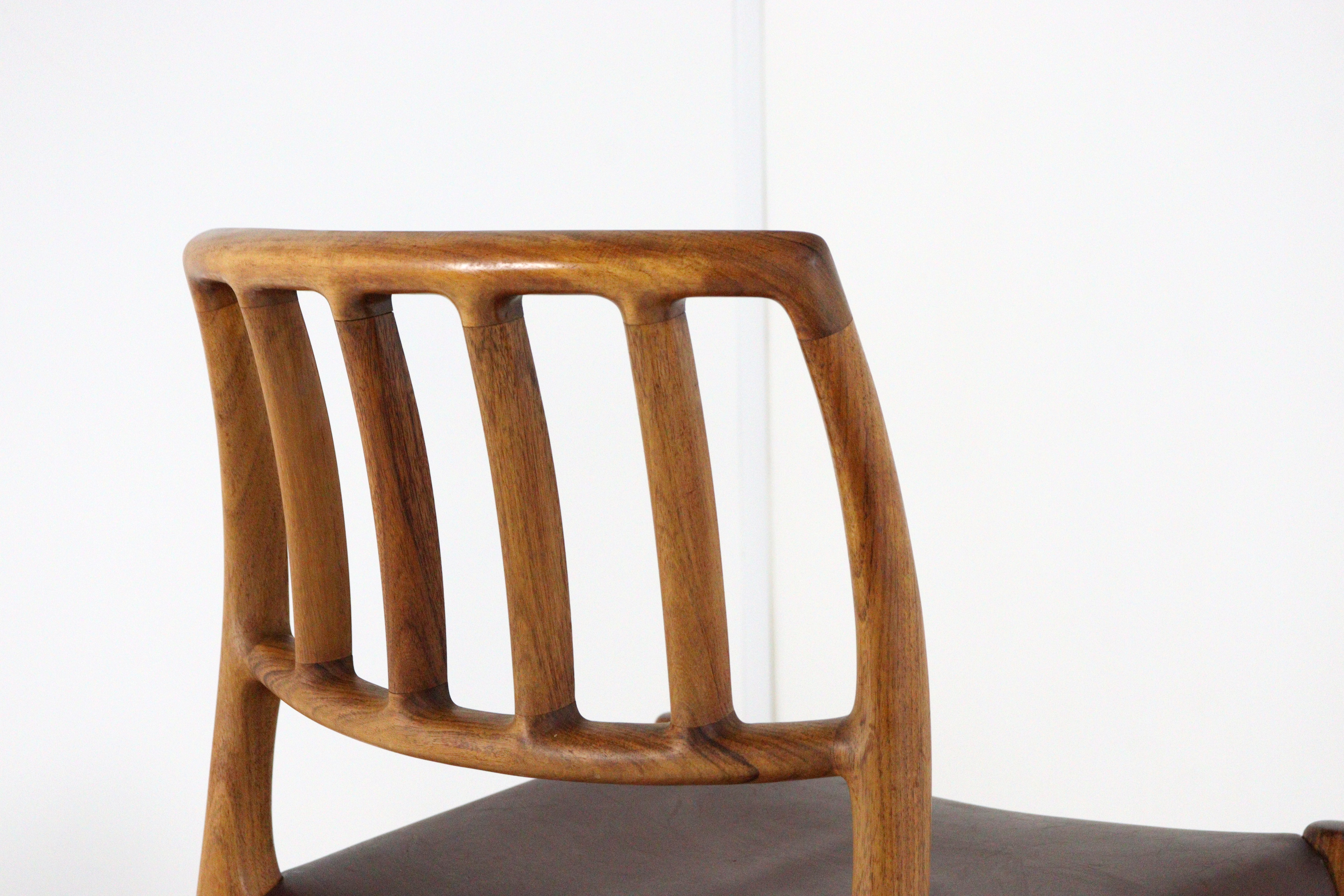 Set van 6 Niels O Møller stoelen model 83