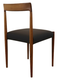 Set van 6 palissander Lübke eetkamerstoelen 'Bernsburg'