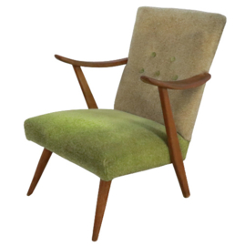 Fauteuil groen/wit 'Vuurbaken'