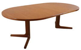 Ronde Deense 2x verlengbare eettafel 'Sibberup'