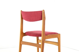 Set van 4 stoelen Erik Buch model 89 'Tjele'