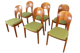 Set van 6 eetkamerstoelen Niels Koefoed 'Morten' - 'Kettinge'