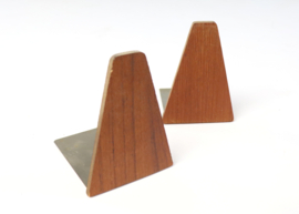 Set houten boekensteunen