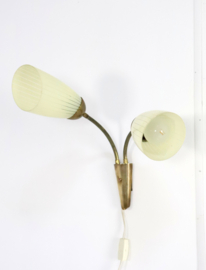 Wandlamp met 2 glazen kapjes