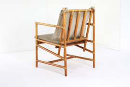 Set van 4 safari bamboo stoelen + tafeltje 'Geleen'