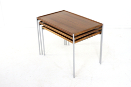 Set van 3 nesting tables Lämmle and Co met omkeerbaar blad