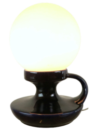 Keramieken donkerblauw tafel / bedlampje