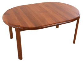 Ronde Deens design verlengbare eettafel Niels Bach 'Tjele'