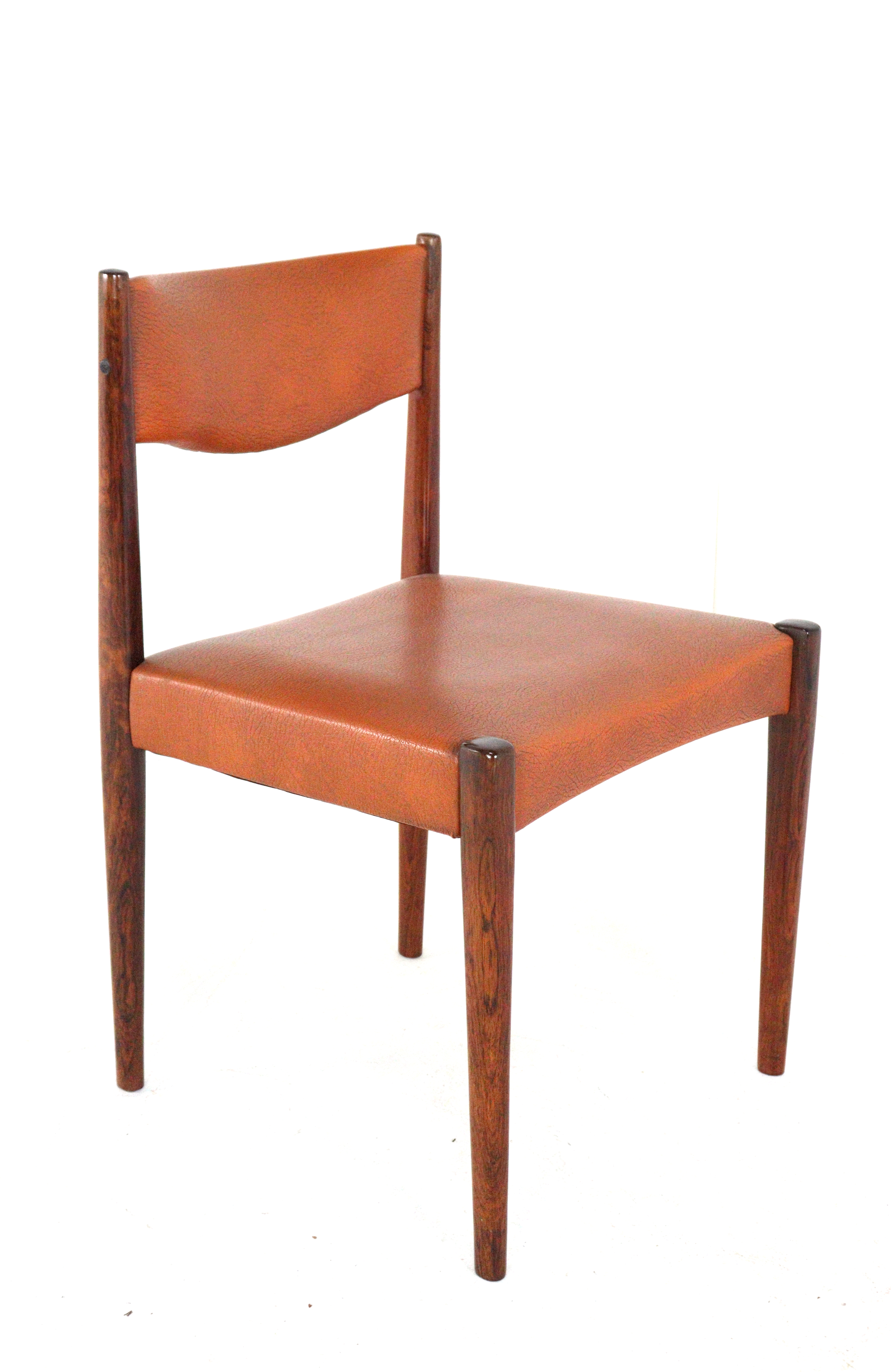 Set van 6 palissander eetkamerstoelen 'Cellemuiden'