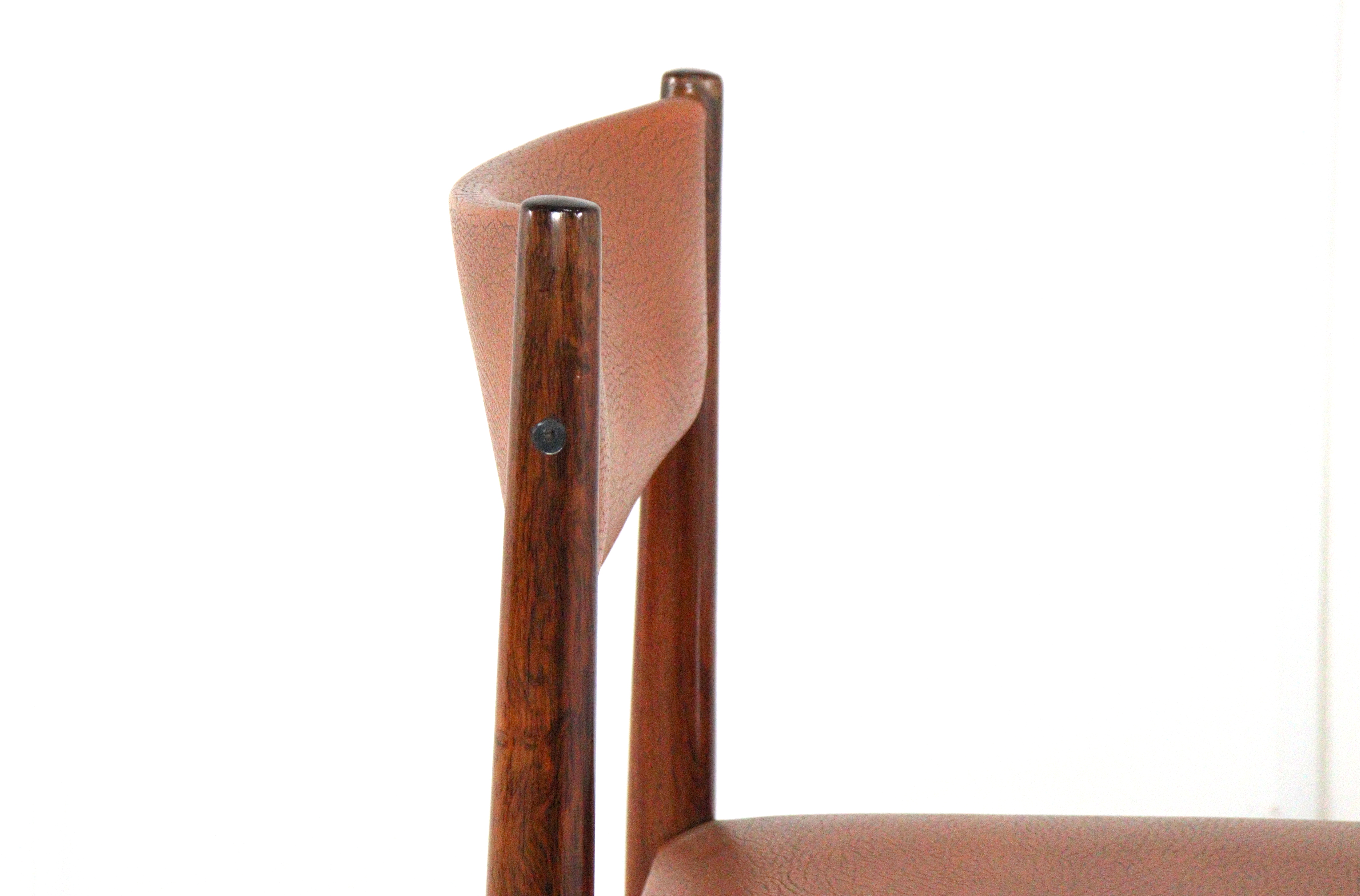 Set van 6 palissander eetkamerstoelen 'Cellemuiden'