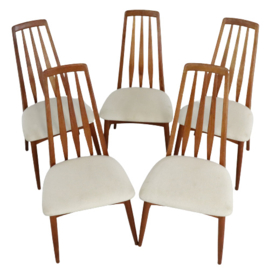 Set van 5 eetkamerstoelen Eva - Niels Koefoed "Hvidovre"