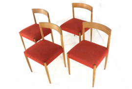 Set van Deense eiken stoelen