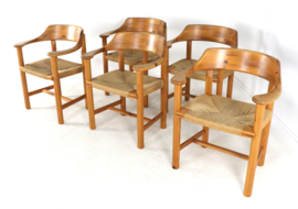Set van 5 Rainer Daumiller voor Hirtshals Savværk stoelen