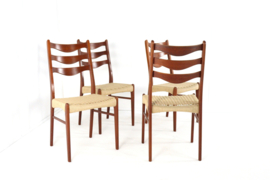 Set van 4 Arne Wahl Iversen voor Glygnore stoelen