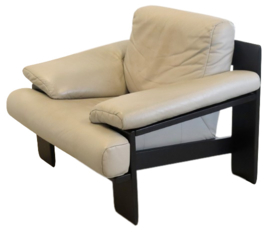Rolf Benz fauteuil + hocker 'Clausdorf'