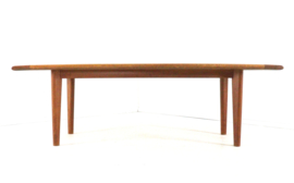 Teak met eiken salontafel