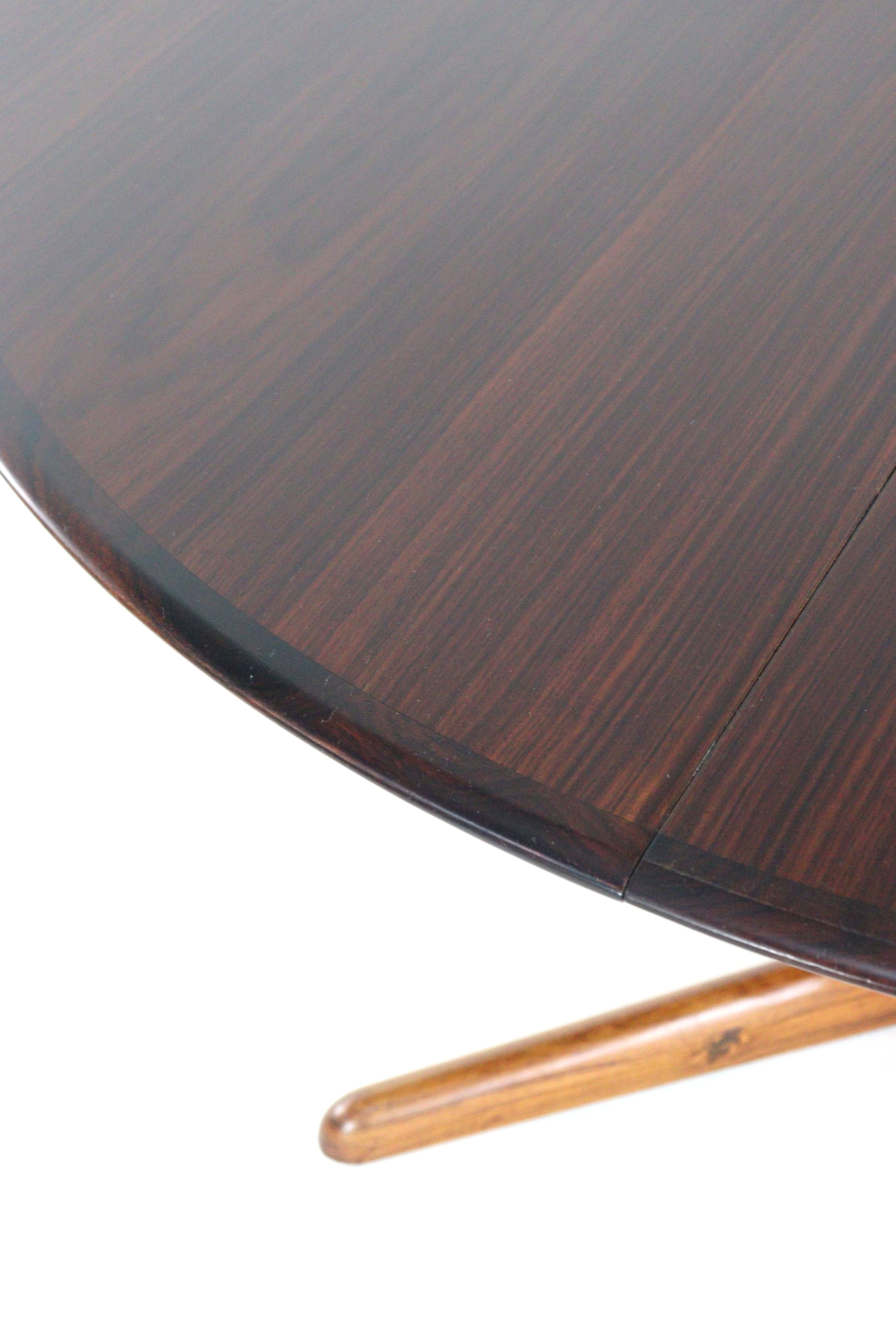 Dyrlund palissander ronde 2x verlengbare eettafel 'Mors'