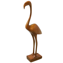 Houten flamingo