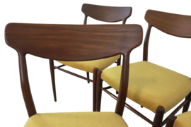 Set van 4 Deense eetkamerstoelen Bruno Hansen 'Vegger'