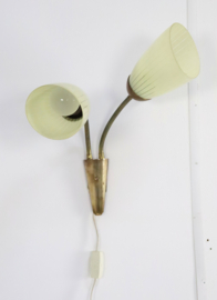 Wandlamp met 2 glazen kapjes