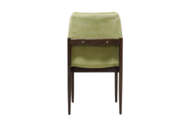 Set van 6 Thereca eetkamerstoelen groen velours