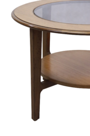 Ronde salontafel met glas "Bomby"