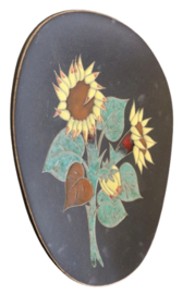 Ruscha wandbord 'zonnebloemen'