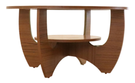 Ronde salontafel met glas 'Dunsley'